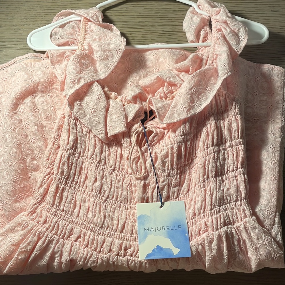 MAJORELLE Nelvin Mini Dress in Baby Pink - Picture 13 of 16